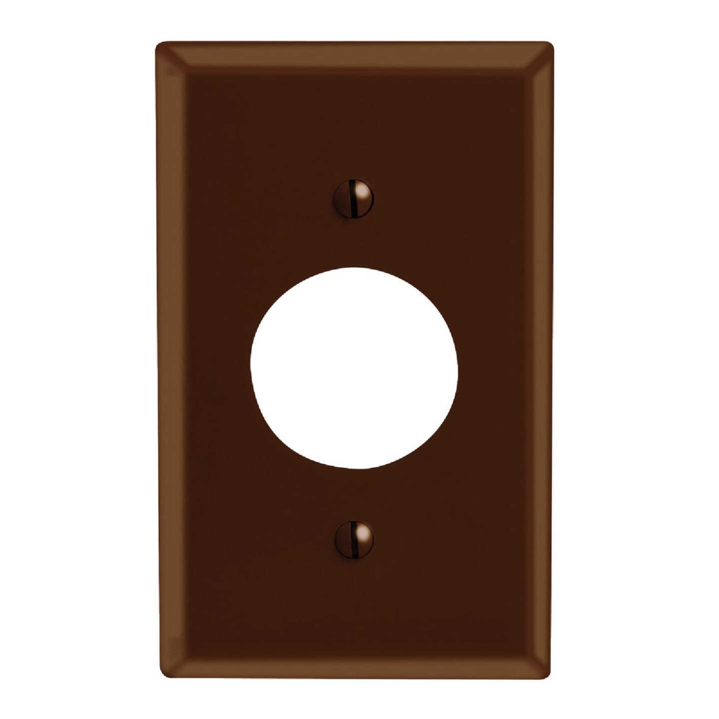 Leviton 1-Gang Smooth Plastic Single Outlet Wall Plate, Brown Image 1