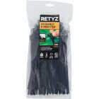 RETYZ EveryTie 8 In. Black Releasable Tie (100-Pack) Image 1