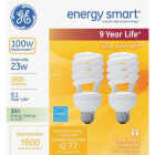 2PK 23W T3 MED CFL BULB Image 1