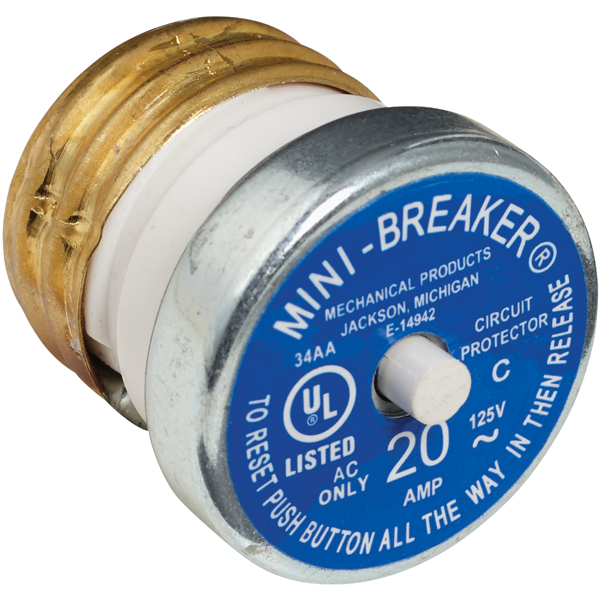 Bussmann 20A 125V Time-Delay Mini-Breaker Image 3