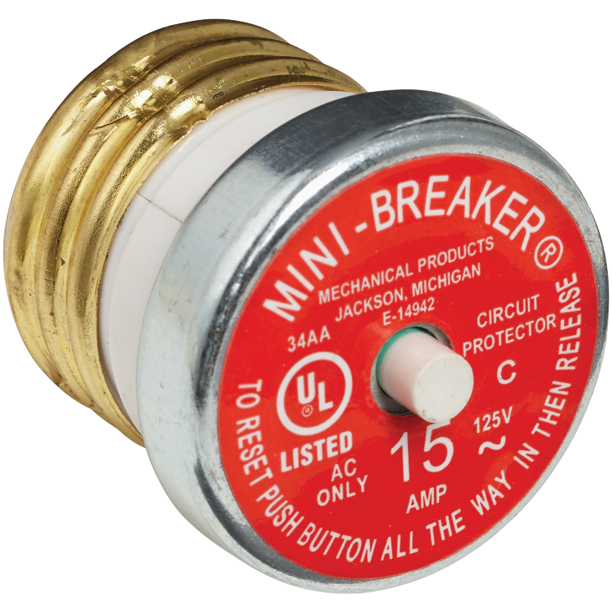 Bussmann 15A 125V Time-Delay Mini-Breaker Image 3