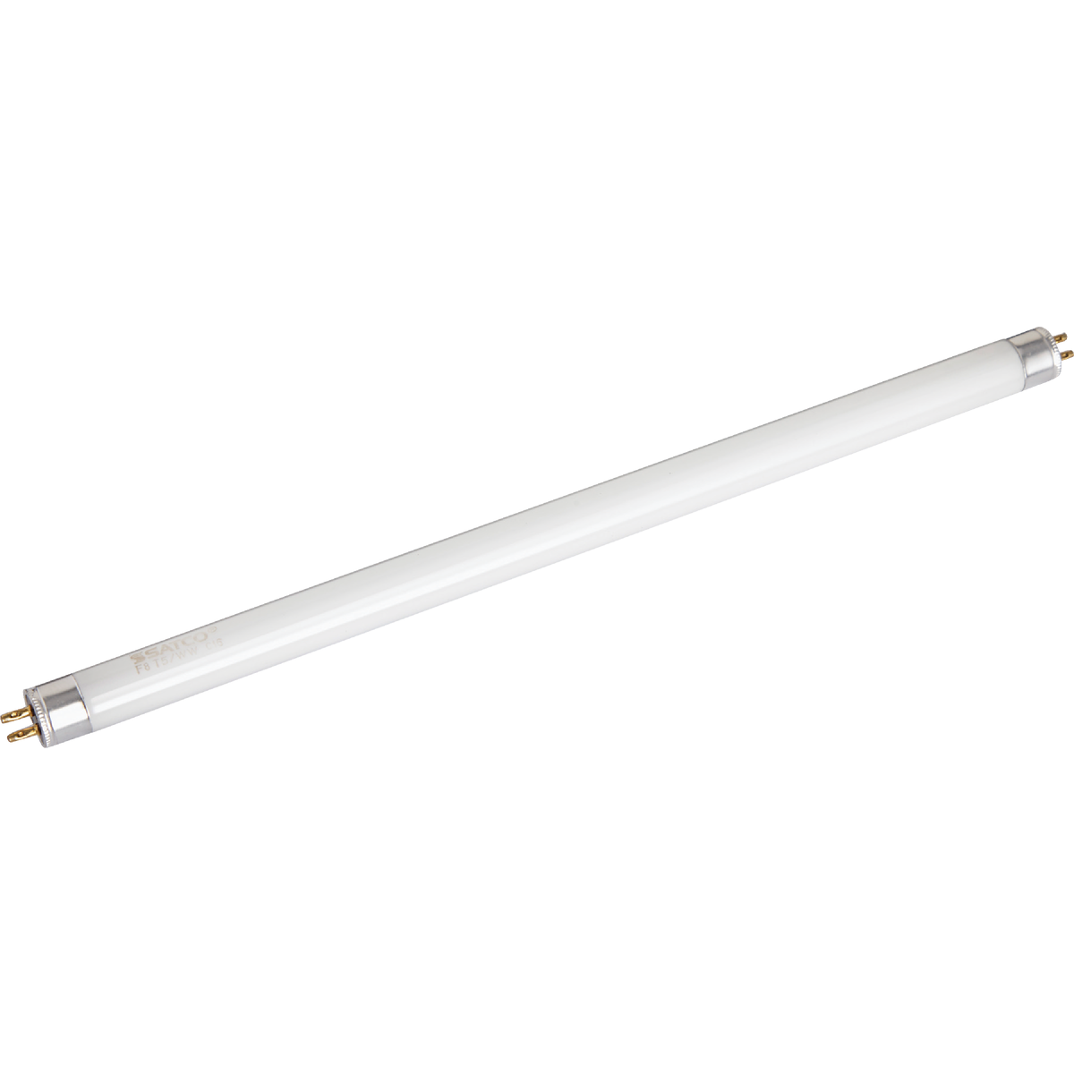 Satco 8W 11.9 In. Warm White T5 Miniature Bi-Pin Preheat Fluorescent Tube Light Bulb Image 1