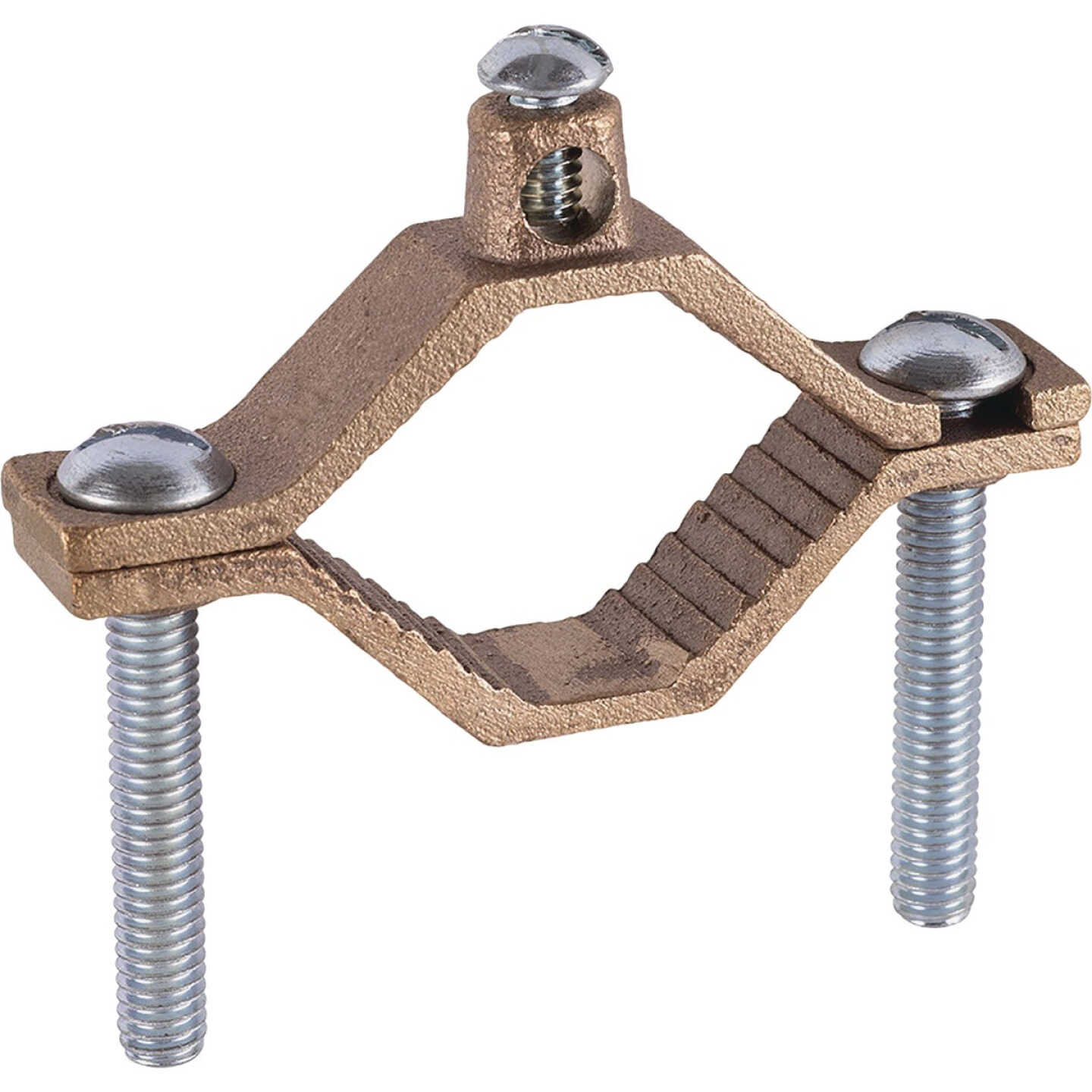 Halex 1-1/4 In. to 2 In. Set Screw Heavy-Duty Ground Pressure Cast Brass Ground Clamp Image 1