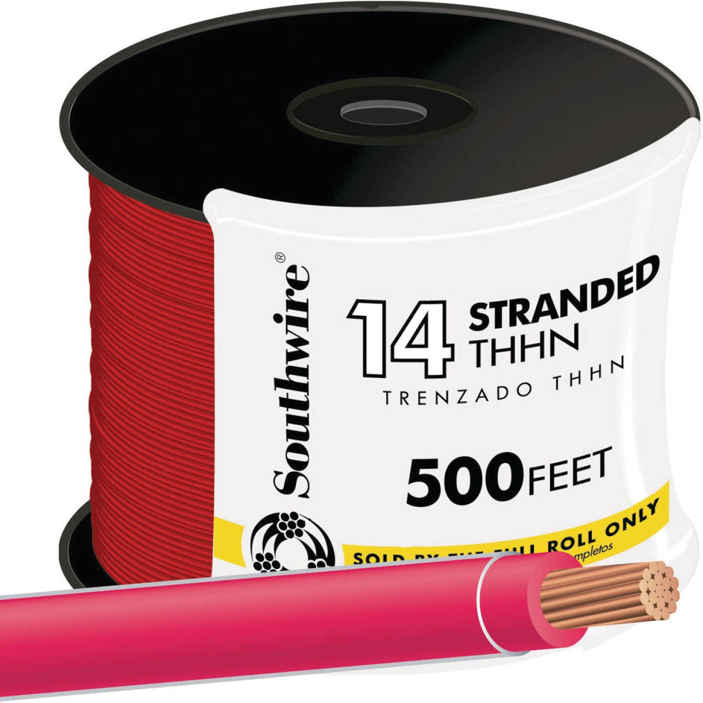 Southwire 500 Ft. 14 AWG Stranded Red THHN Electrical Wire Image 1