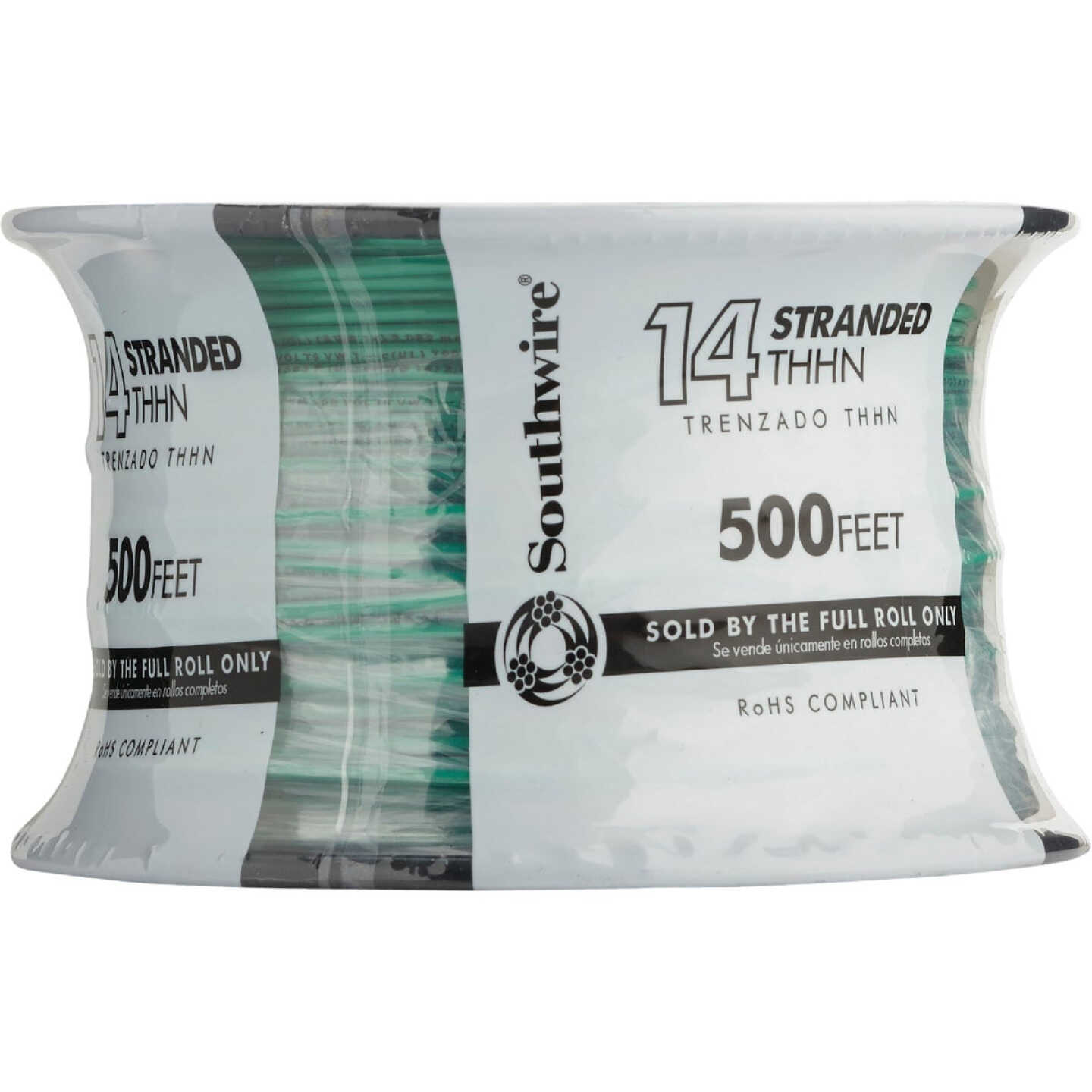Southwire 500 Ft. 14 AWG Stranded Green THHN Electrical Wire Image 2