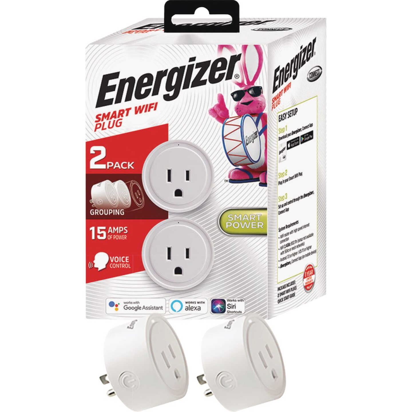 Energizer Connect 125V 1-Outlet Indoor Smart WiFi Plug (2-Pack) Image 6