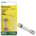 Bussmann 1/2A MDL Glass Tube Electronic Fuse (2-Pack) Image 1