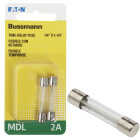 Bussmann 2A MDL Glass Tube Electronic Fuse (2-Pack) Image 1