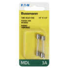 Bussmann 3A MDL Glass Tube Electronic Fuse (2-Pack) Image 2