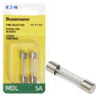Bussmann 5A MDL Glass Tube Electronic Fuse (2-Pack) Image 1