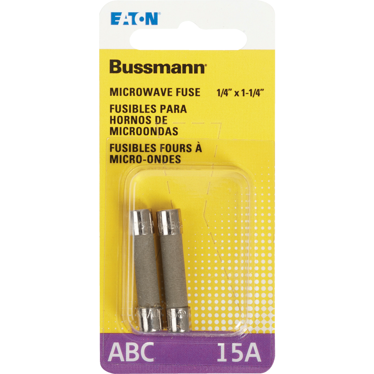 Bussmann 15A ABC Ceramic Tube Electronic Fuse (2-Pack) Image 2