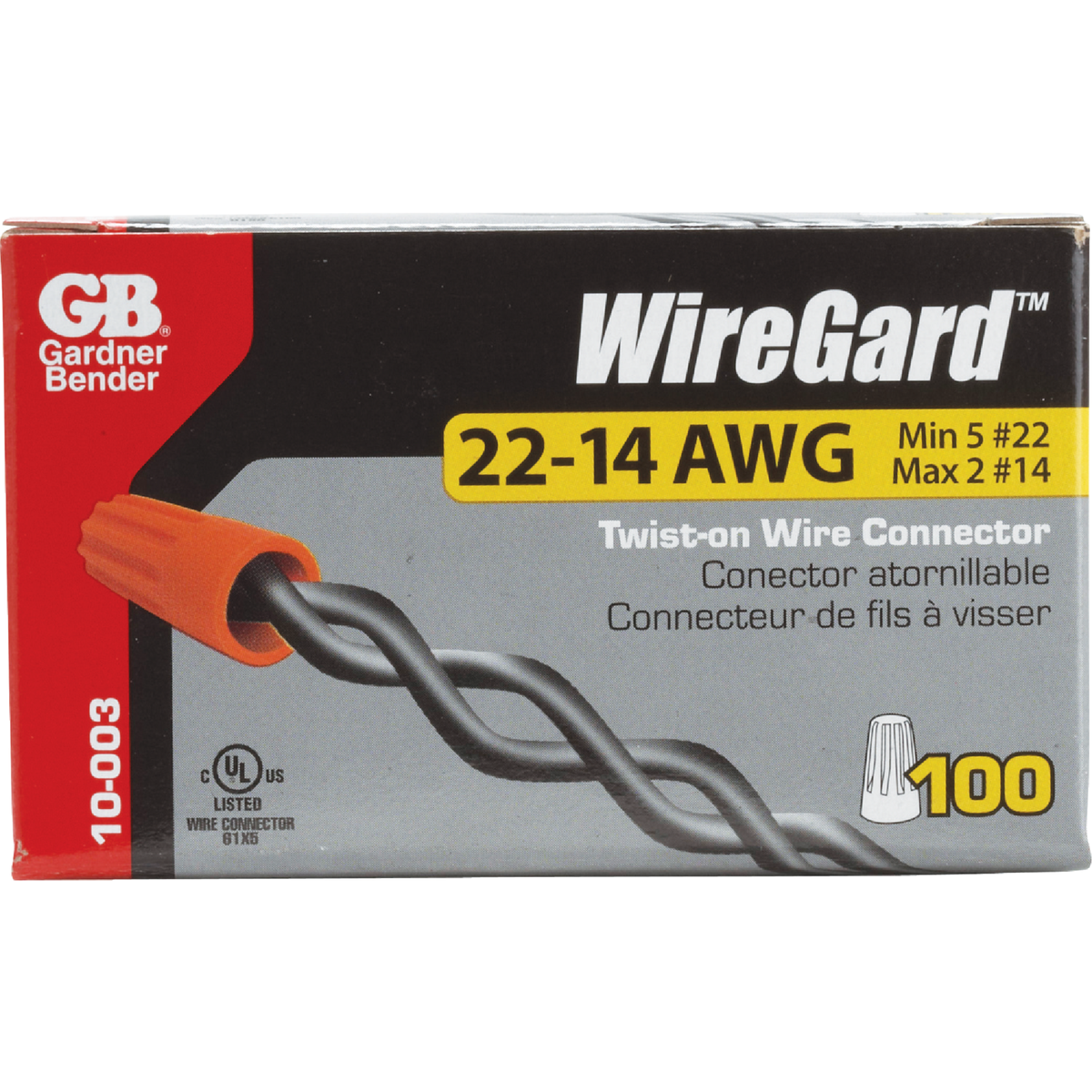 Gardner Bender WingGard Small Orange 22 AWG to 14 AWG Wire Connector (100-Pack) Image 2