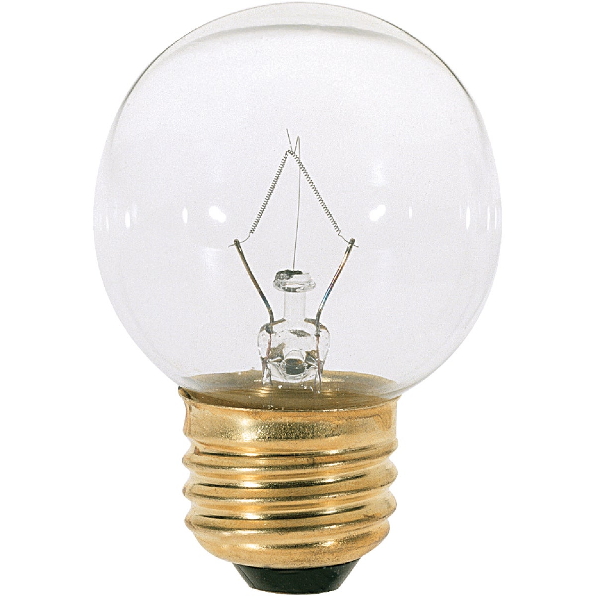 Satco 25W Clear Medium G16.5 Incandescent Globe Light Bulb Image 1