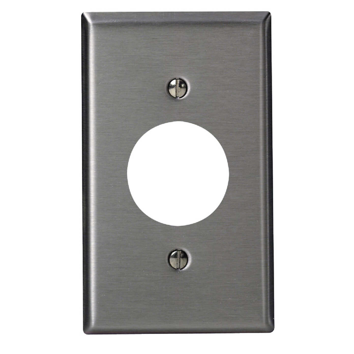 Leviton 1-Gang Stainless Steel Single Outlet Wall Plate Image 1