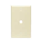 Leviton 1-Gang Plastic Ivory Telephone/Cable Wall Plate with 0.312 In. Hole Image 1