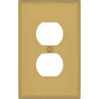 Amerelle Oxford 1-Gang Brushed Gold Steel Wall Plate Image 1