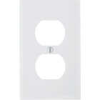 Leviton Commercial Grade 1-Gang Thermoplastic Outlet Wall Plate, White Image 1