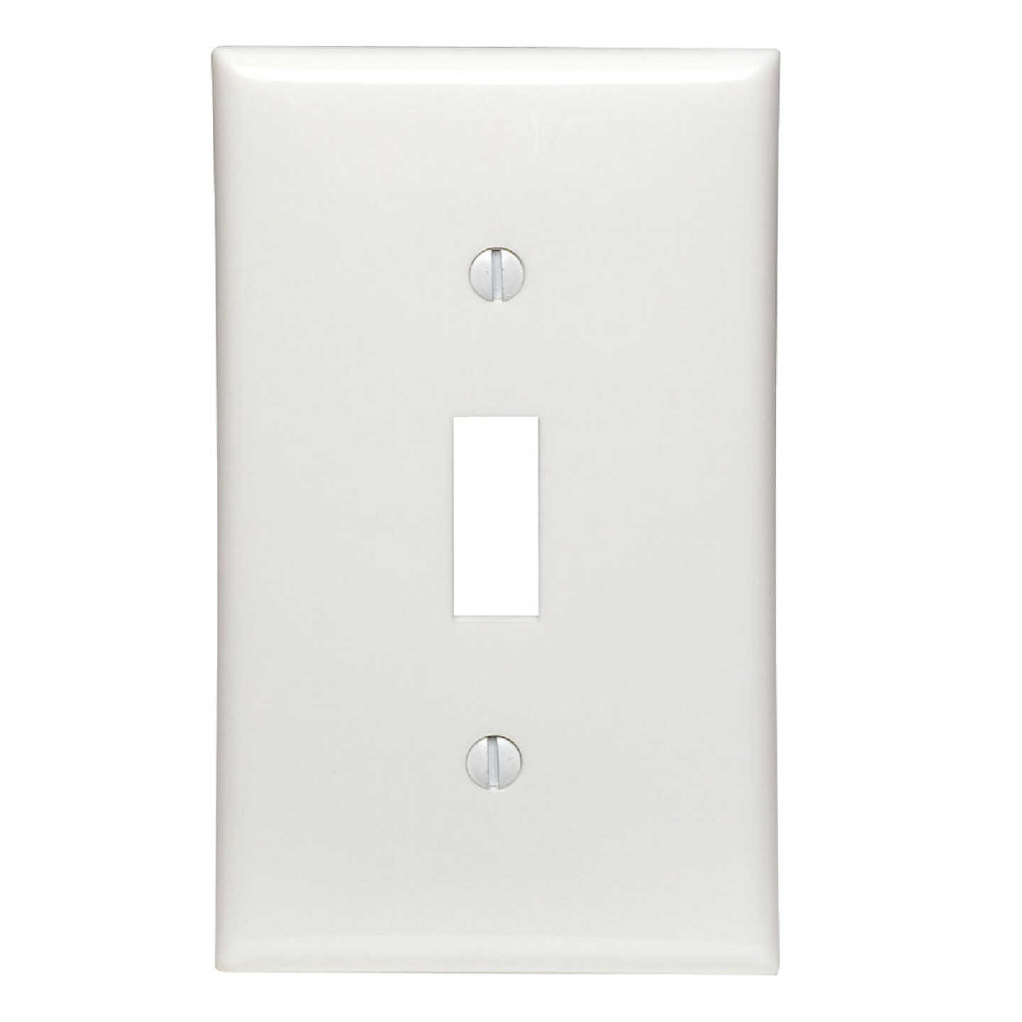 Leviton 1-Gang Thermoplastic Nylon Toggle Switch Wall Plate, White Image 1