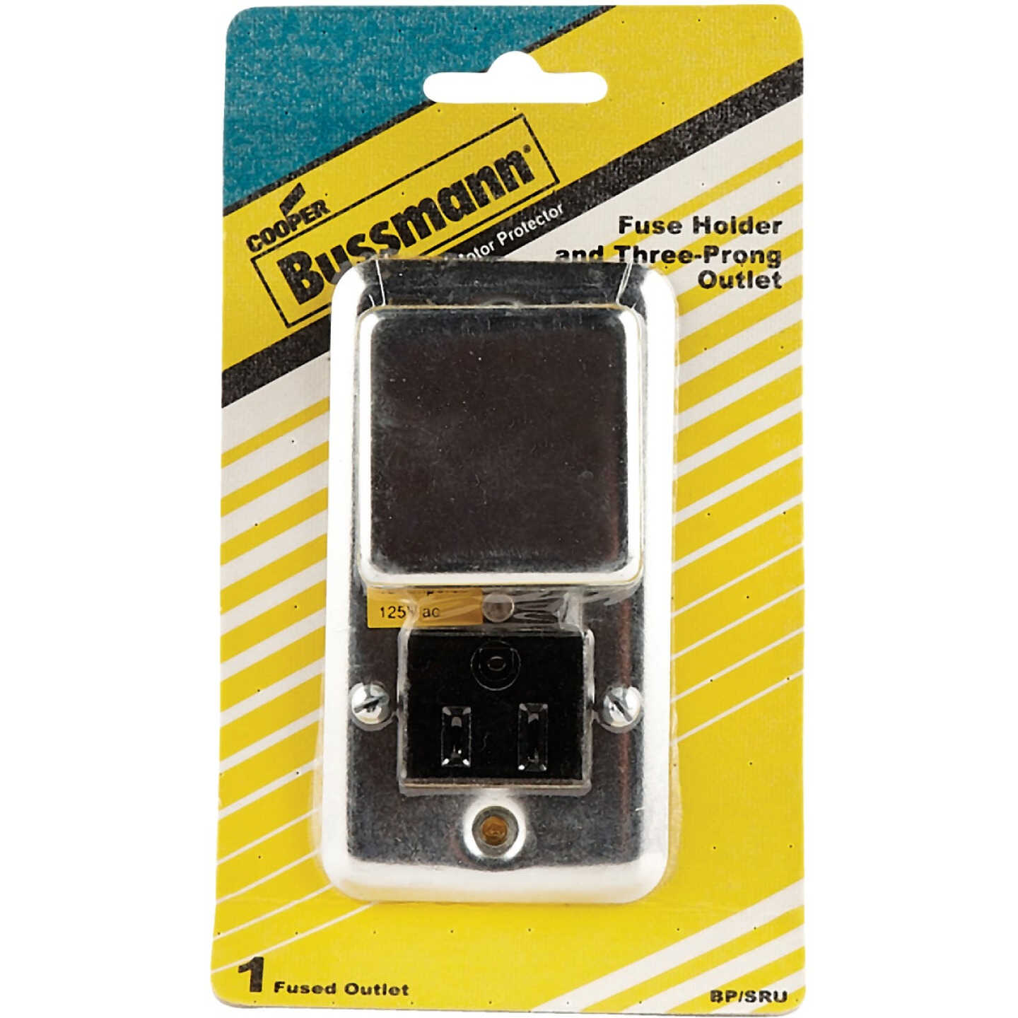 Bussmann 125V 15A 2-1/4 In. Handy Box Fuse Holder Cover Plate Image 2