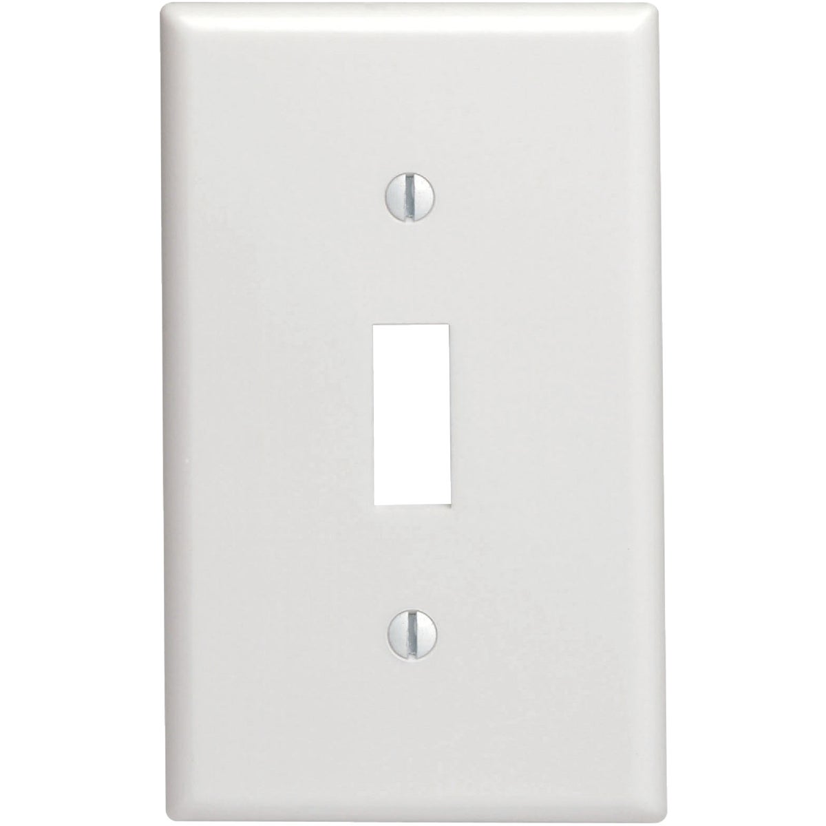 Leviton 1-Gang Thermoplastic Nylon Mid-Way Toggle Switch Wall Plate, White Image 1