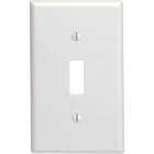 Leviton 1-Gang Thermoplastic Nylon Mid-Way Toggle Switch Wall Plate, White Image 1