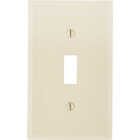 Leviton 1-Gang Thermoplastic Nylon Toggle Switch Wall Plate, Ivory Image 1