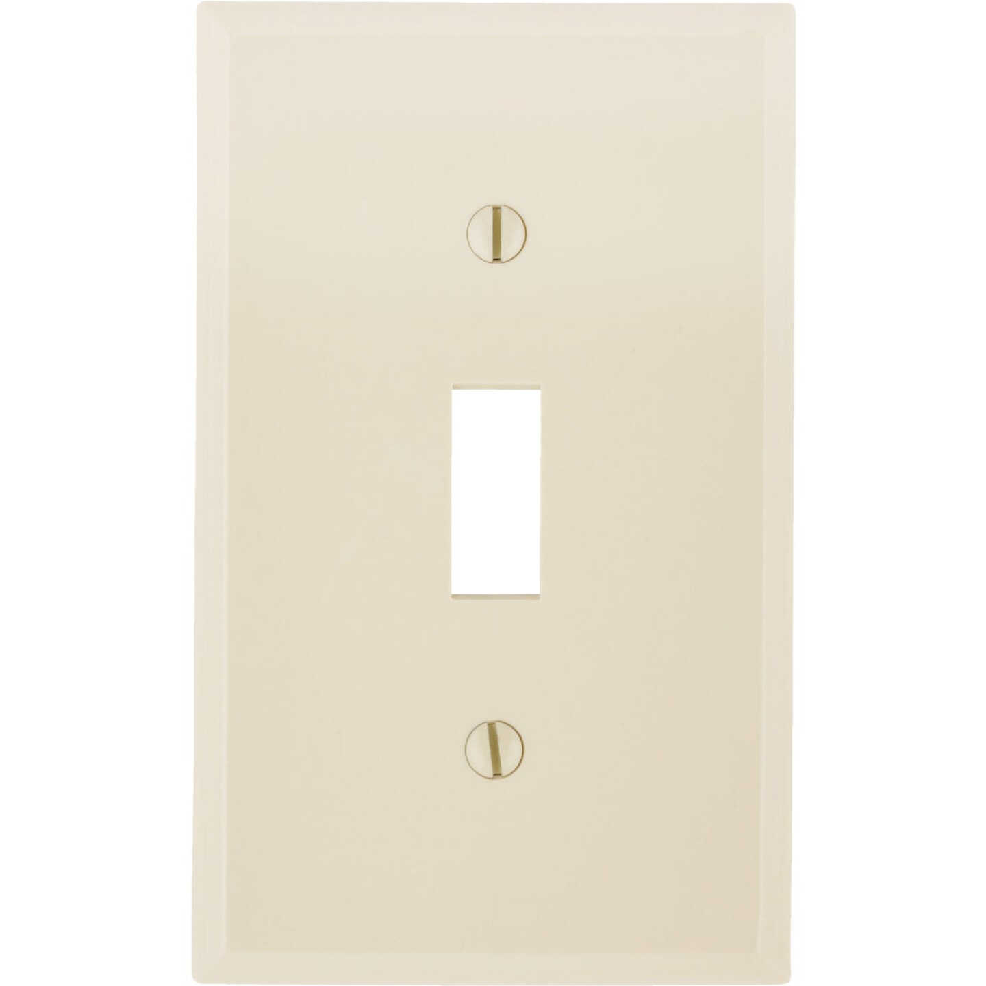 Leviton 1-Gang Thermoplastic Nylon Toggle Switch Wall Plate, Ivory Image 1