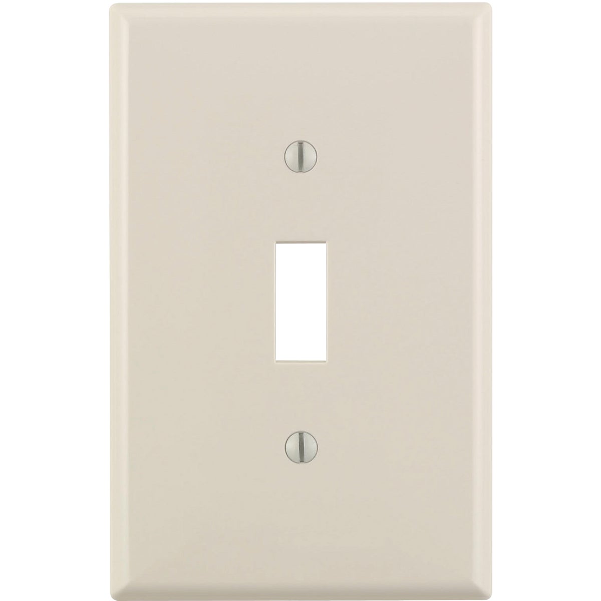 Leviton 1-Gang Thermoplastic Nylon Mid-Way Toggle Switch Wall Plate, Light Almond Image 1