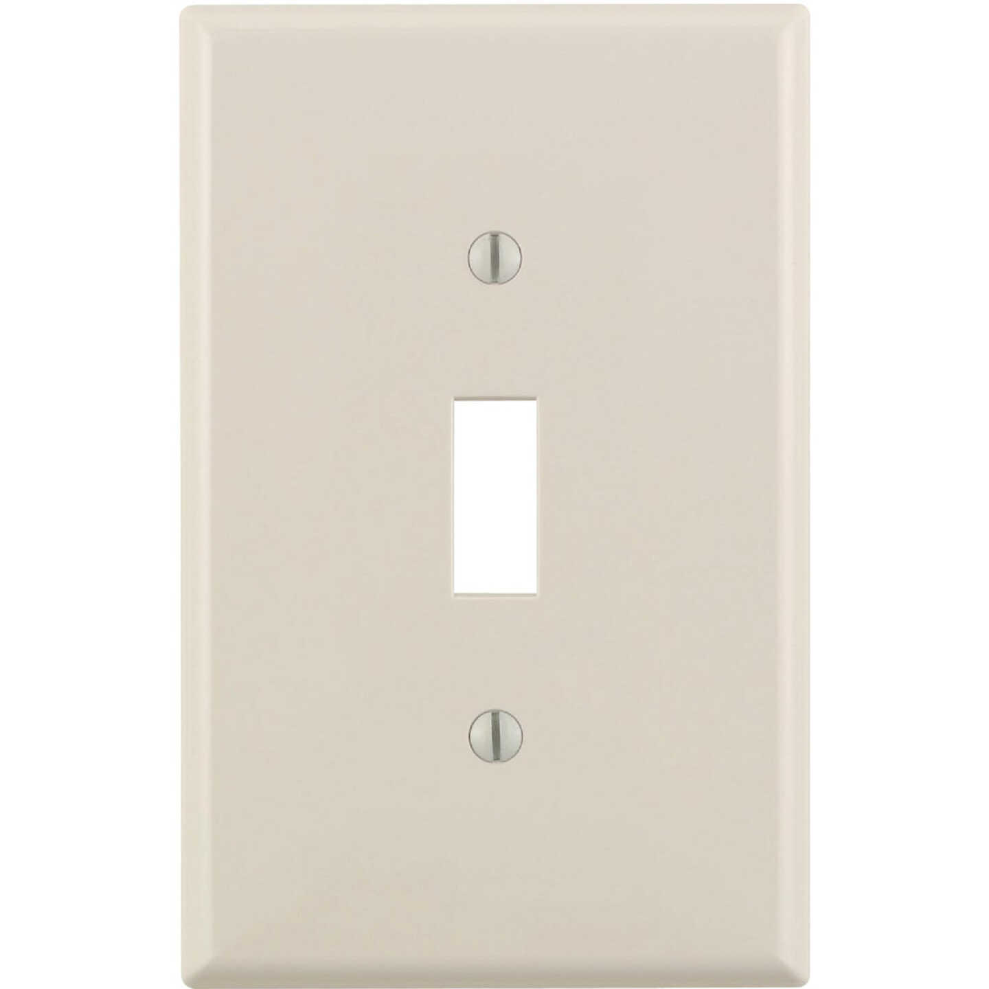 Leviton 1-Gang Thermoplastic Nylon Mid-Way Toggle Switch Wall Plate, Light Almond Image 1