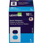 Leviton 1-Gang Smooth Plastic Outlet Wall Plate, White (10-Pack) Image 1