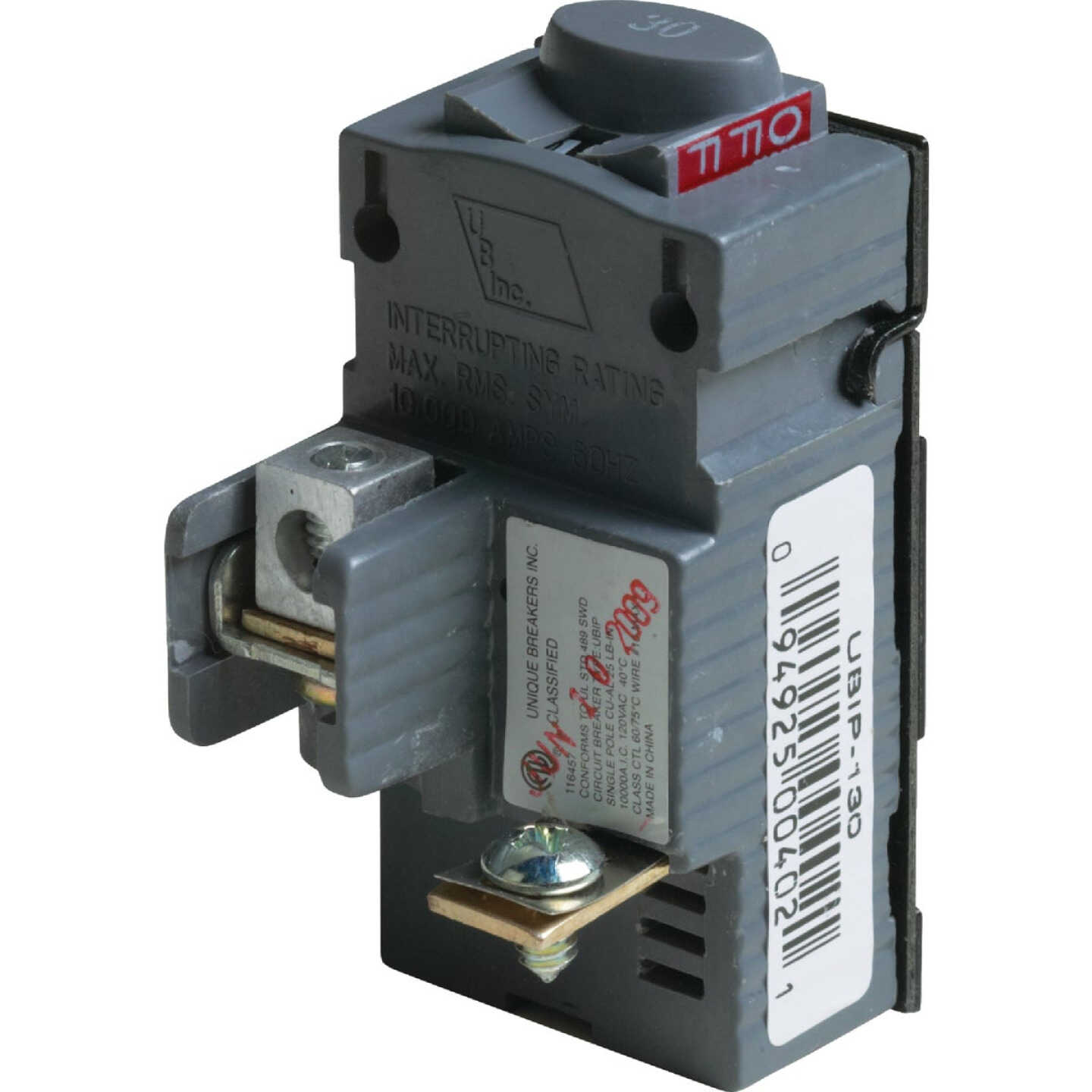 Connecticut Electric 30A Single-Pole Standard Trip Packaged Replacement Circuit Breaker For Pushmatic Image 1
