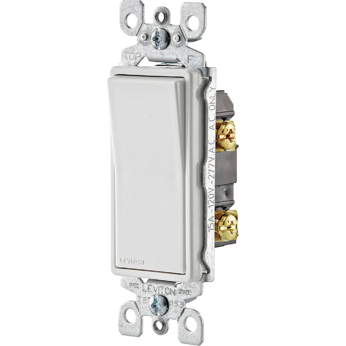 Leviton Decora Residential Grade 15 Amp Rocker Single Pole Switch, (White, (10-Pack) Image 3