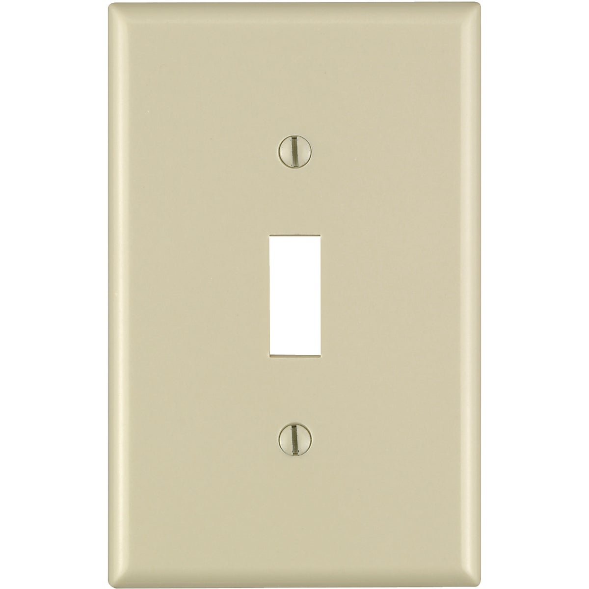 Leviton 1-Gang Thermoplastic Nylon Mid-Way Toggle Switch Wall Plate, Ivory Image 1