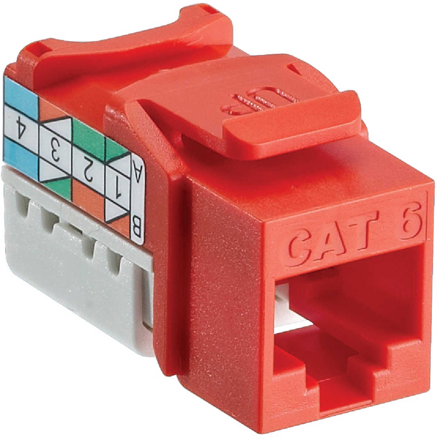 Leviton Orange 8-Conductor Cat-6 Connector Jack Image 1