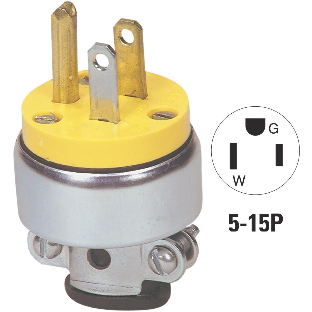 3-WIRE GROUNDED PLUG