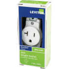 Leviton 20A White Commercial Grade 5-20R Shallow Single Outlet Image 3