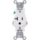 Leviton 20A White Commercial Grade 5-20R Shallow Single Outlet Image 4