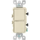 Leviton Single Pole Ivory 15A Duplex Switch Image 1