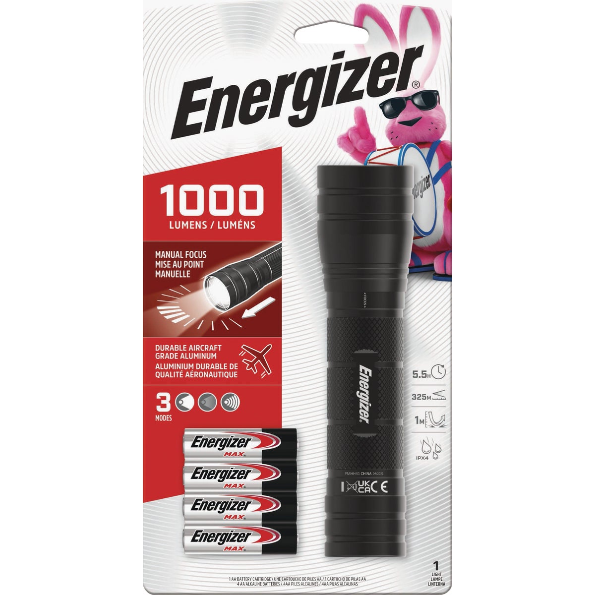 Energizer 1000 Lm. LED Metal Flashlight