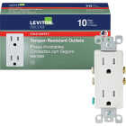 Leviton Decora 15A White Tamper Resistant 5-15R Duplex Outlet (10-Pack) Image 1