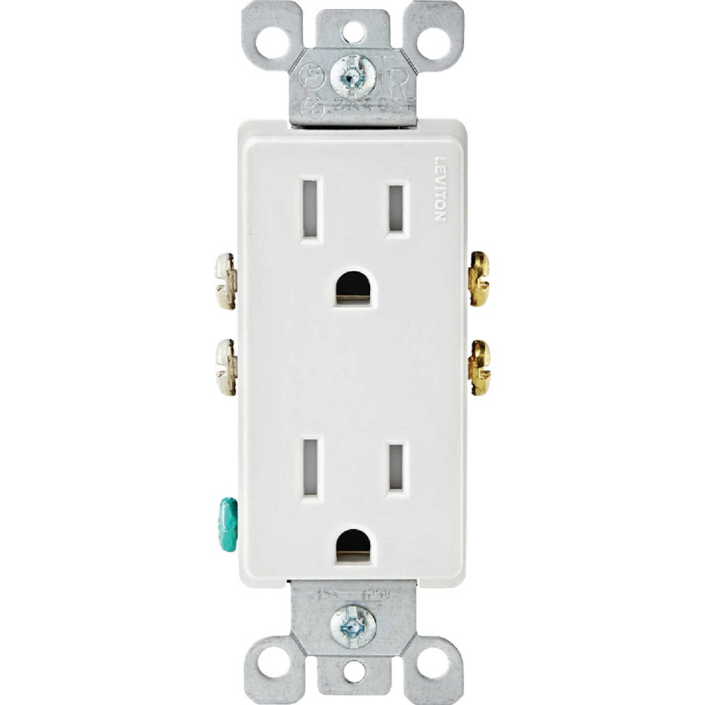 Leviton Decora 15A White Tamper Resistant 5-15R Duplex Outlet (10-Pack) Image 5