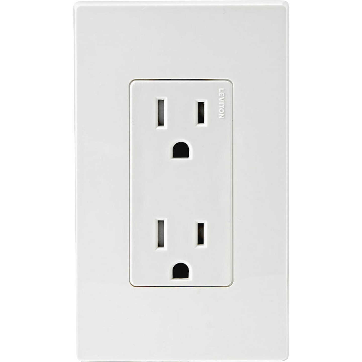 Leviton Decora 15A White Tamper Resistant 5-15R Duplex Outlet (10-Pack) Image 4