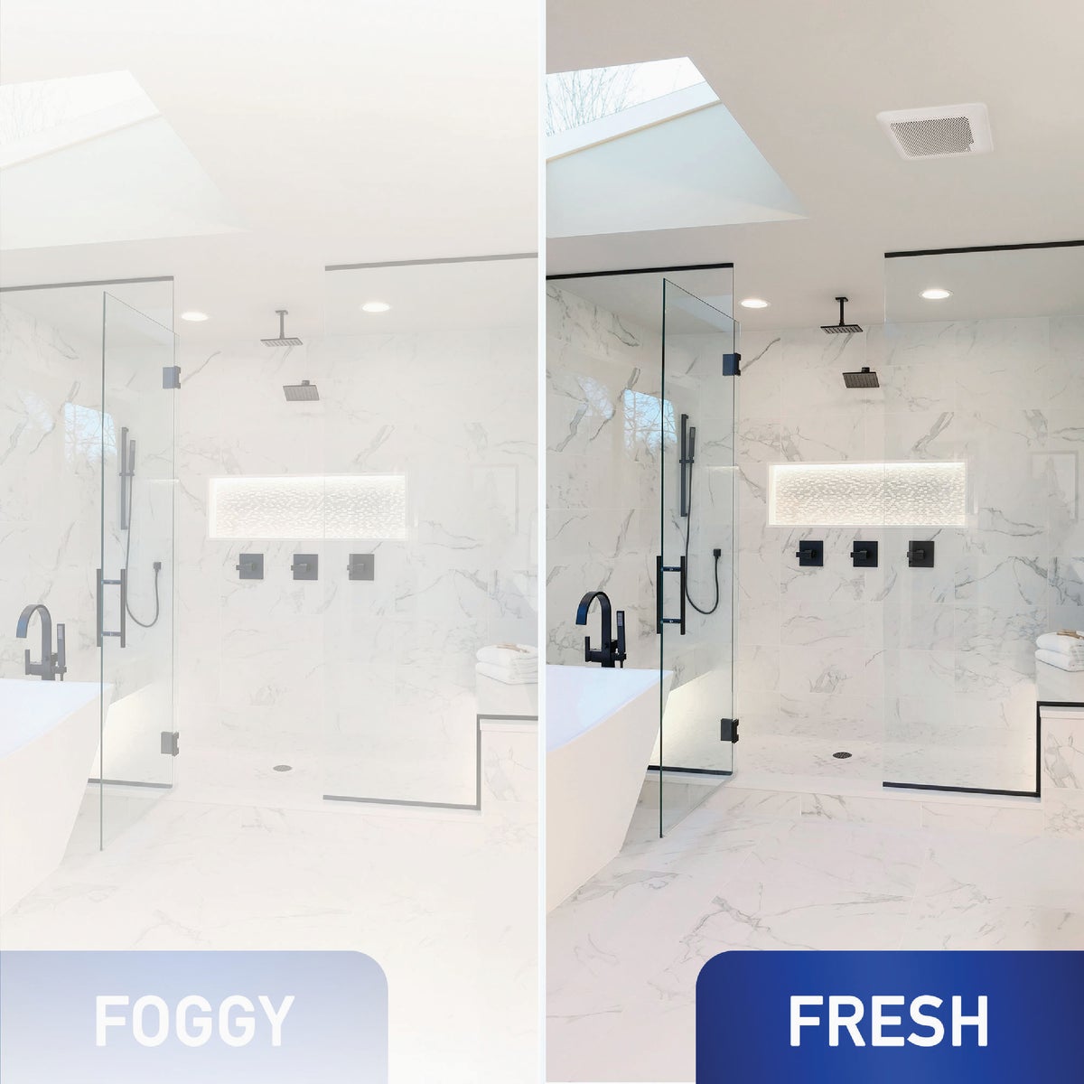 Panasonic Whisper Thin 80/100 CFM 0.5/0.9 Sones 120V Auto Bath Exhaust Fan Image 5