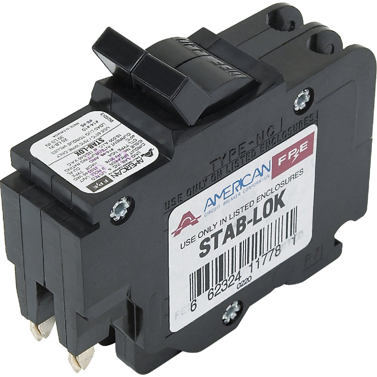 Connecticut Electric 50A Double-Pole Standard Trip Packaged Replacement Circuit Breaker For Federal Pacific