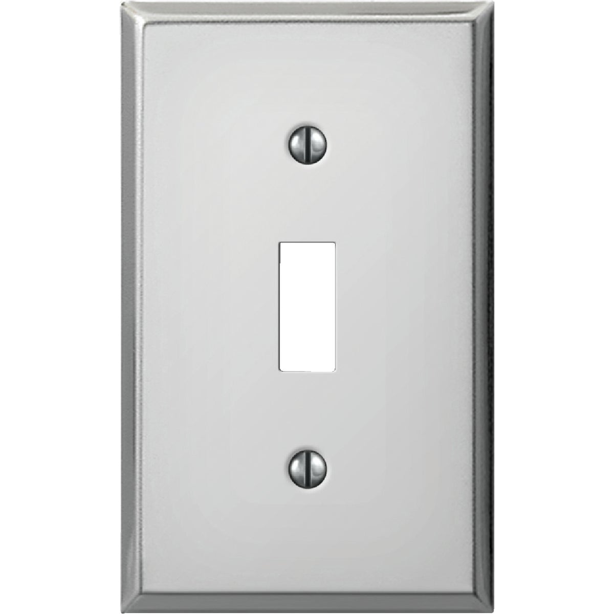 Amerelle PRO 1-Gang Stamped Steel Toggle Switch Wall Plate, Polished Chrome Image 1