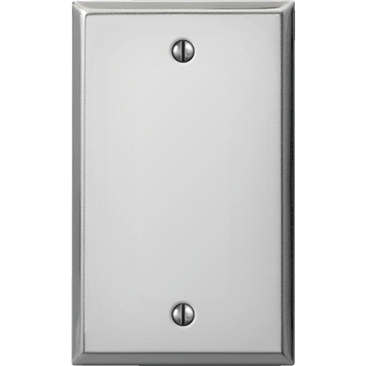 Amerelle 1-Gang Standard Stamped Steel Blank Wall Plate, Polished Chrome Image 1
