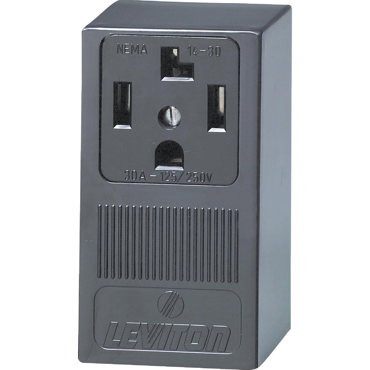 Leviton 30A Surface Mount Black 14-30R 4-Wire Dryer Power Outlet Image 4