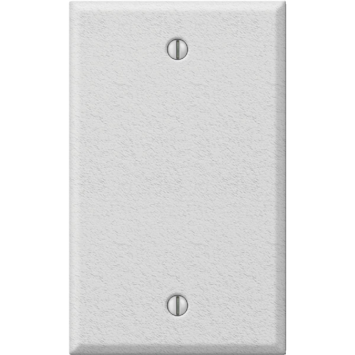 Amerelle 1-Gang Standard Stamped Steel Blank Wall Plate, White Wrinkle Image 1