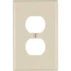 Leviton Mid-Way 1-Gang Smooth Plastic Outlet Wall Plate, Light Almond Image 1