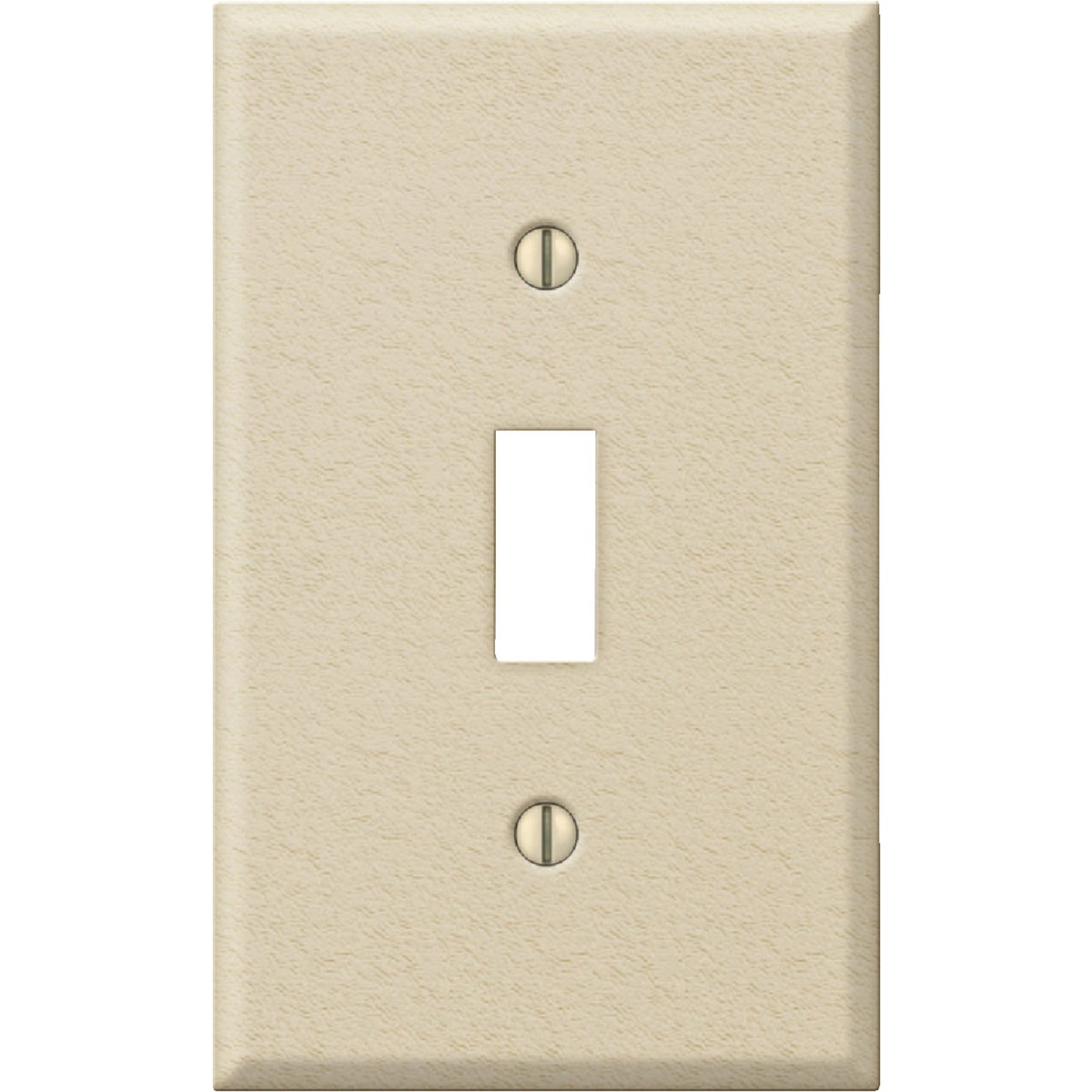 Amerelle PRO 1-Gang Stamped Steel Toggle Switch Wall Plate, Ivory Wrinkle Image 1